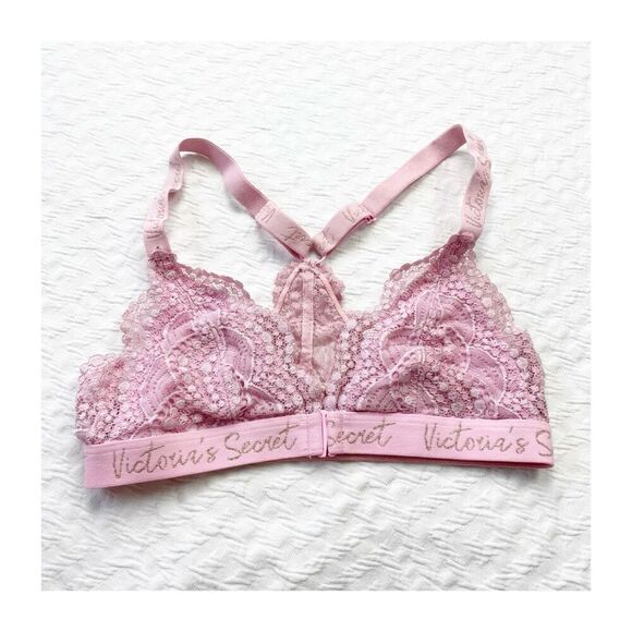 Buy 1 get 1 free Victorias Secret lace bralette light pink baby pink xs - Picture 1 of 6